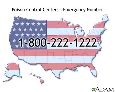 Poison control center - Emergency number