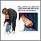 Heimlich maneuver on conscious child