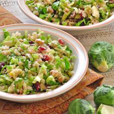 Brussel Sprouts Cranberry and Bulgur Salad