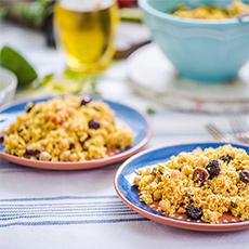 Couscous With Carrots, Walnuts, and Raisins
