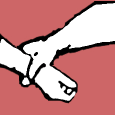 Ilustración de una mano adulta sujetando la mano de un jóven